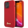 Guess GUHCP13XLSLMGRE iPhone 13 Pro Max 6.7 czerwony/burgundy hard case Silicone Vintage Gold Logo